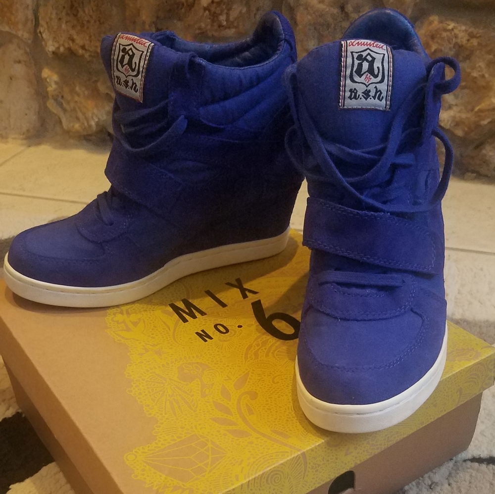 Royal Blue ASH Wedge Sneakers